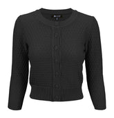 Women’s Pattern Cropped Knit Cardigan Sweater | Zarnesh